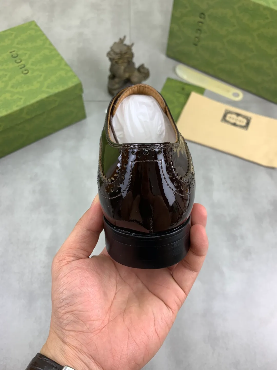 Men's men's shoes 💰P640 [New style] Water dyed cowhide 💰💎💎💎 [Gucci] GUCCI high-end men's formal business leather shoes, original order 1:1! Original imported high-end open-edge beaded calfskin, original metal buckle, imported first-layer cowhide lining for feet. Original high-end outsole, men's shoe size: 39-44 (45 customized) 3️⃣ colors available